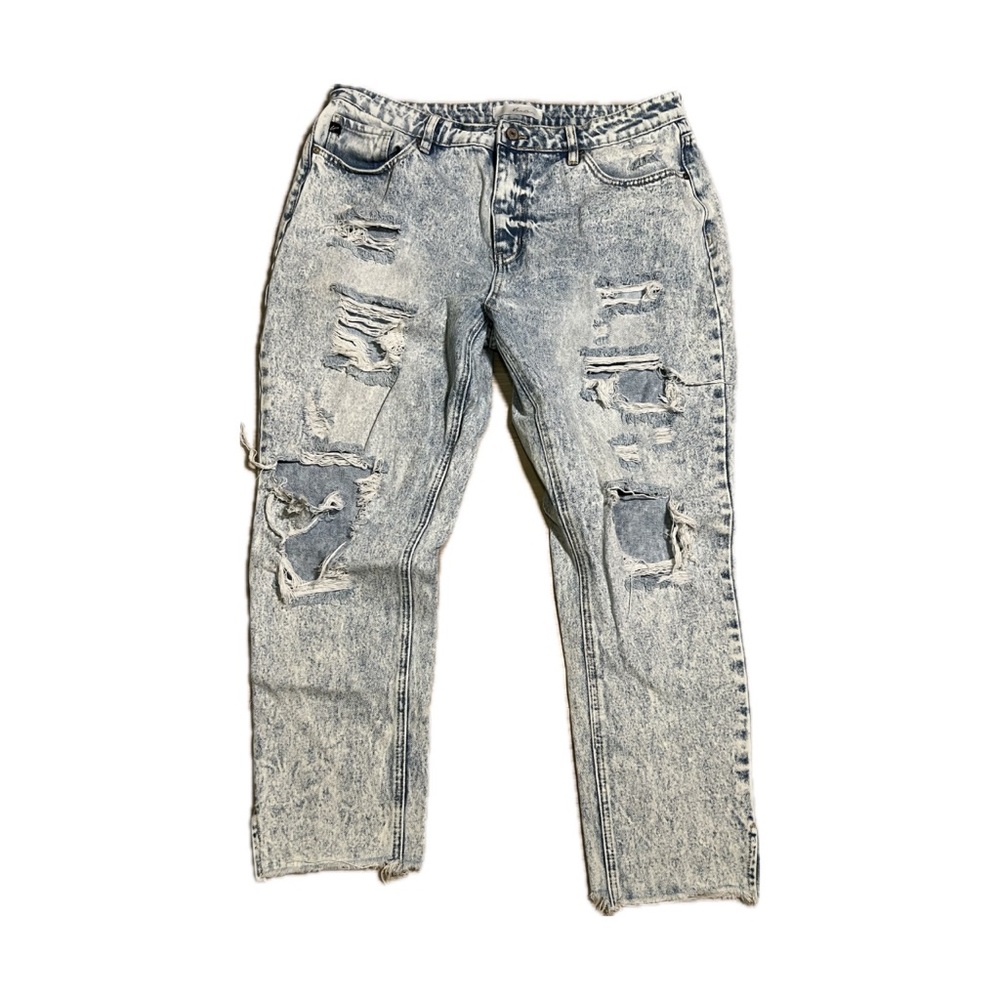 KanCan Distressed Acid Wash Jeans